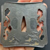 A unique and Heavy Choshu Tsuba by Tomotomi - Image 9